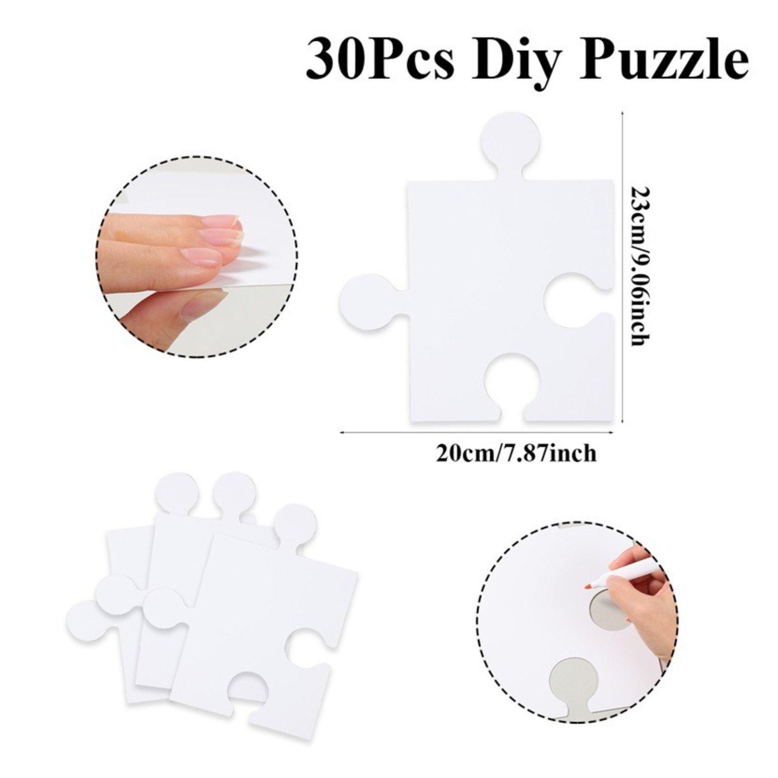 30 Pieces Blank Puzzle Pieces  - Puzzle Blank White incelemesi ve fiyatı