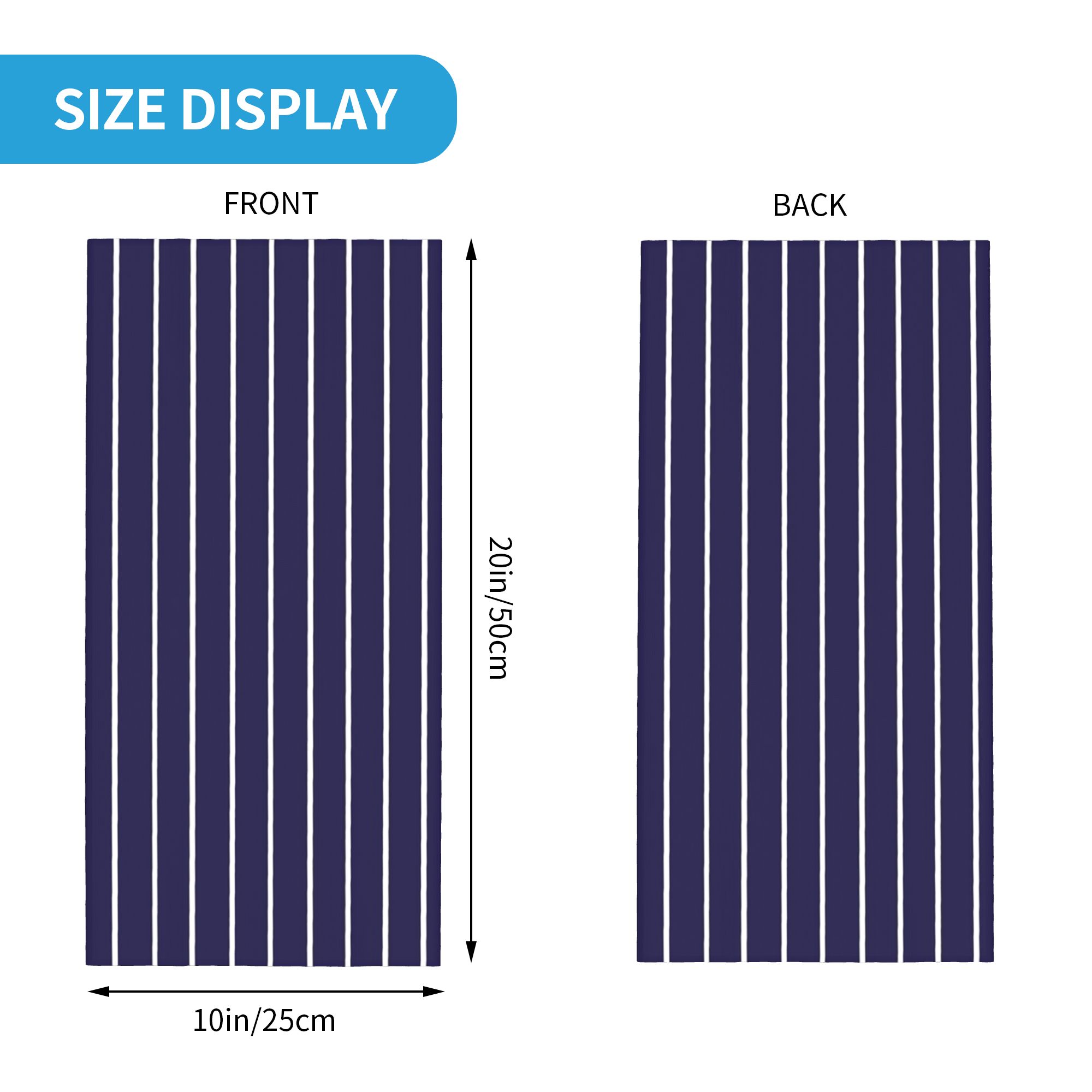 Navy Blue and White stripes Pi - Bandana Blank White incelemesi ve fiyatı