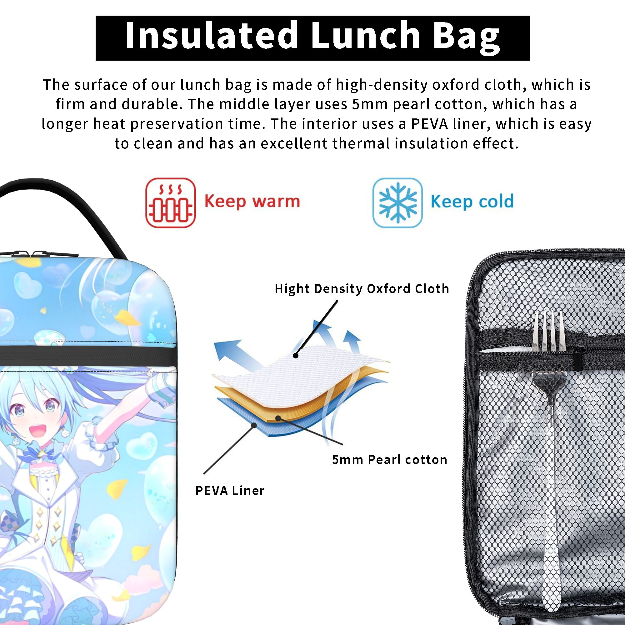 Hatsune Miku Trained Insulated - Tote Bag Sublimation incelemesi ve fiyatı