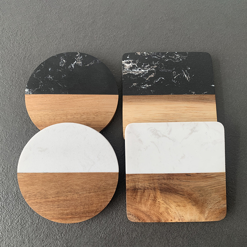 Marble Coaster Wood Stitching  - Coaster Sublimation Blank incelemesi ve fiyatı