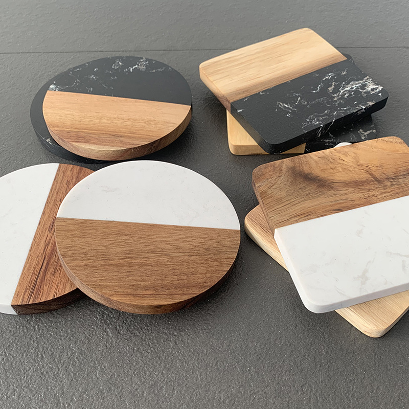 Marble Coaster Wood Stitching  - Coaster Sublimation Blank incelemesi ve fiyatı