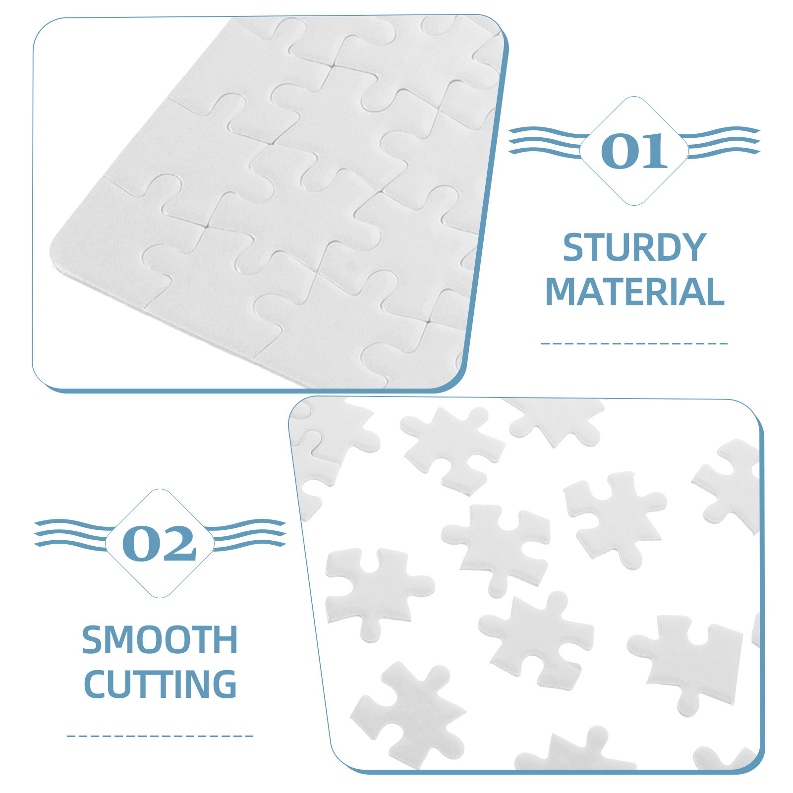 4 Sheets Blank Puzzles for Sub - Puzzle Blank White incelemesi ve fiyatı