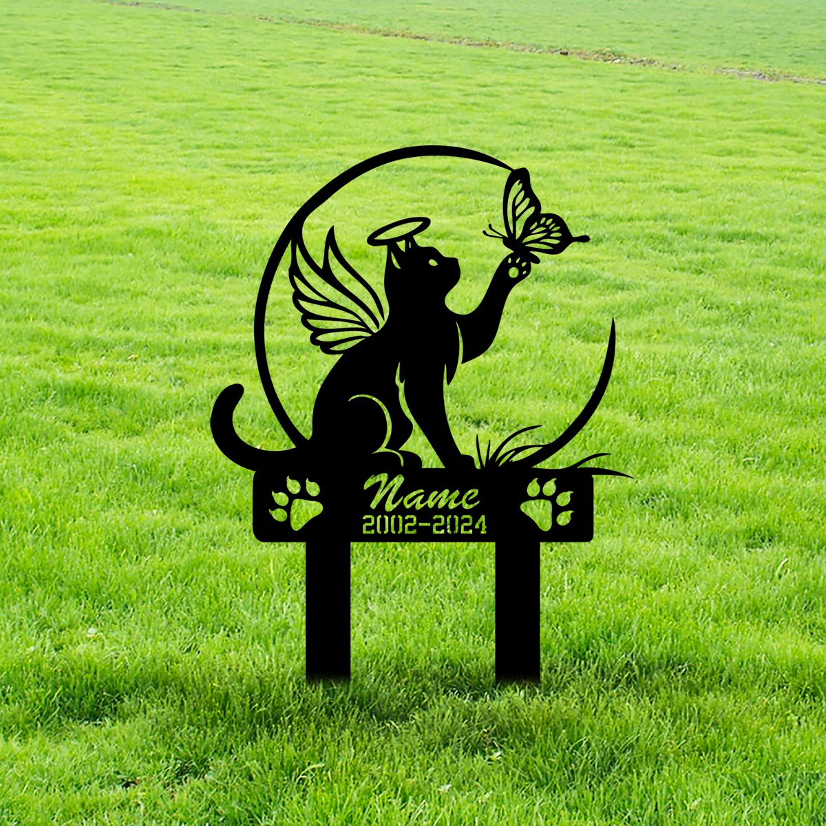 Cat Garden Stake - Metal Cat w - Yard Sign Blank incelemesi ve fiyatı