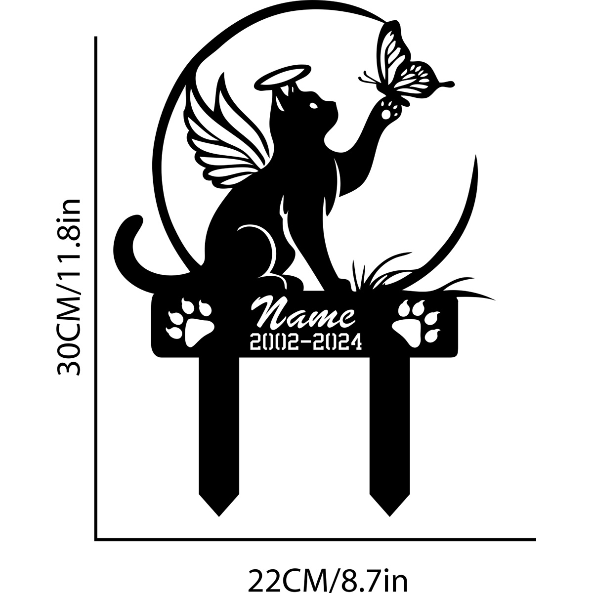 Cat Garden Stake - Metal Cat w - Yard Sign Blank incelemesi ve fiyatı