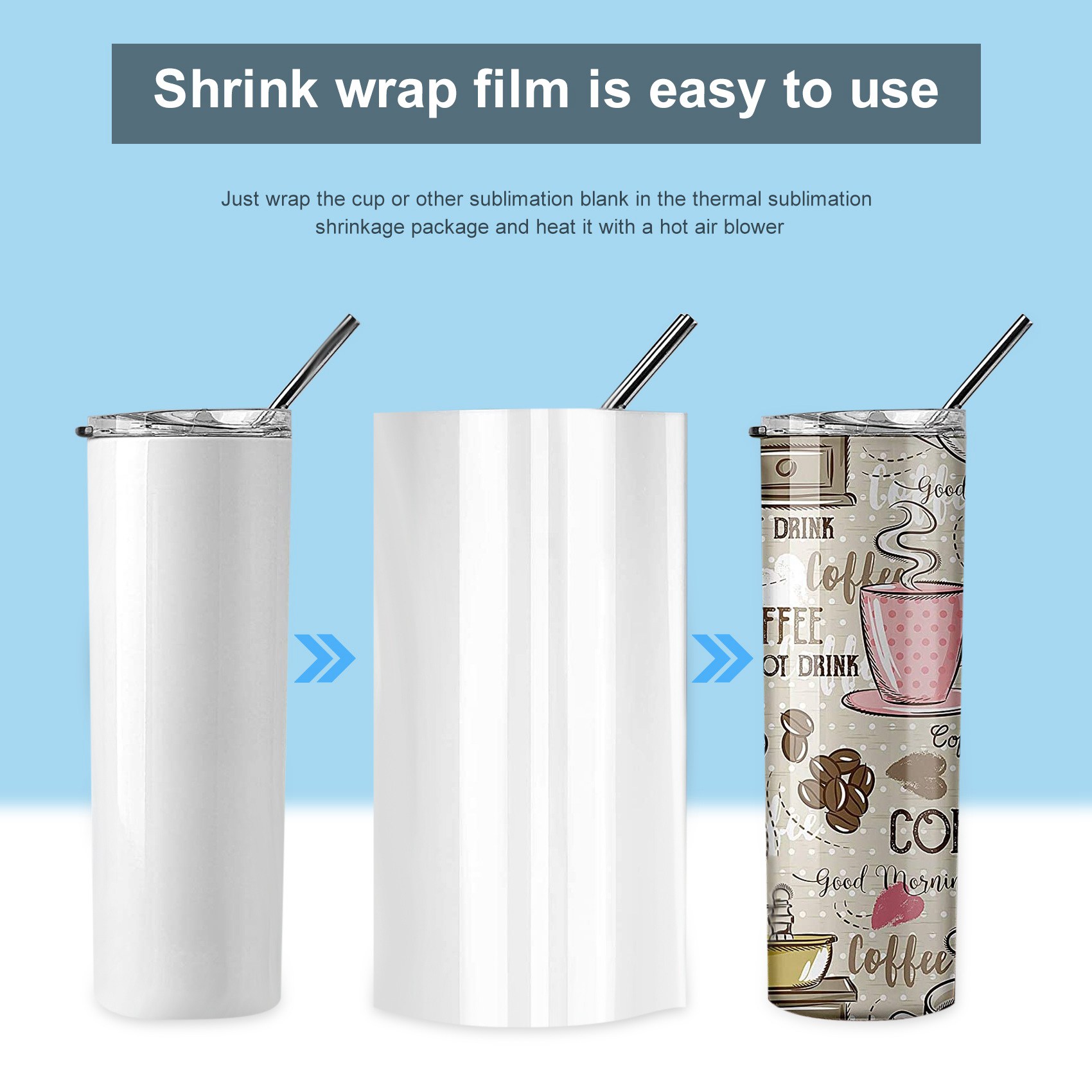 ABHI-30Pcs Sublimation Shrink  - Sublimation Mug White incelemesi ve fiyatı